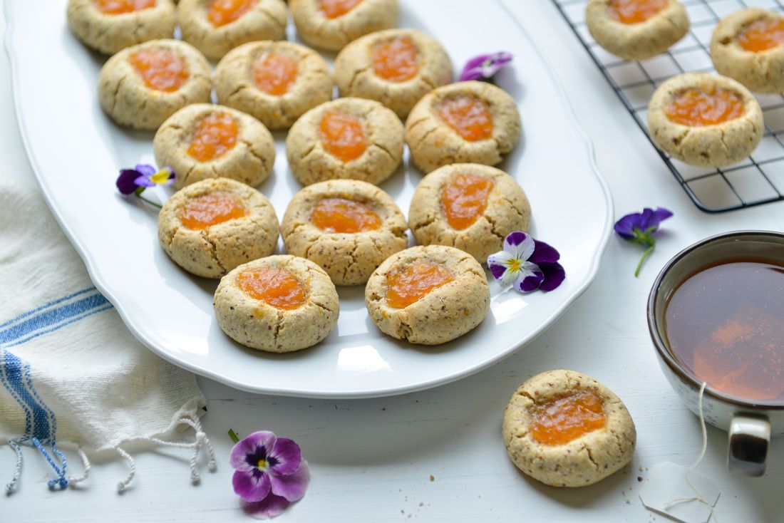 Orange Hazelnut Thumbprint Cookies Nourishing Meals®